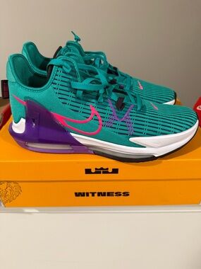 Nike Basketball Shoes Teal with Pink & Purple Accents